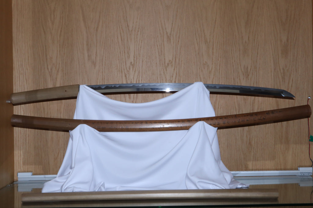 Mumei Omiya katana with double Shirasaya NBTHK Tokubetsu Hozon 73cm Nagasa Bonji Nanbokucho period (14th century) (ON HOLD)