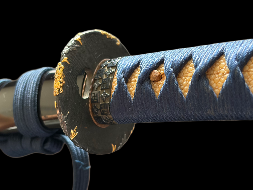 Mumei Uda Kunimune Katana with Koshirae and Shirasaya with Hon'ami origami and NBTHK Tokubetsu Hozon Early Muromachi period (1394–1428AD)