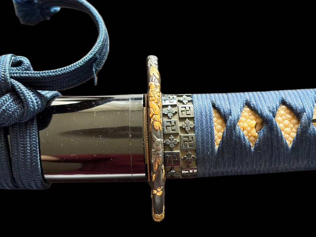 Mumei Uda Kunimune Katana with Koshirae and Shirasaya with Hon'ami origami and NBTHK Tokubetsu Hozon Early Muromachi period (1394–1428AD)